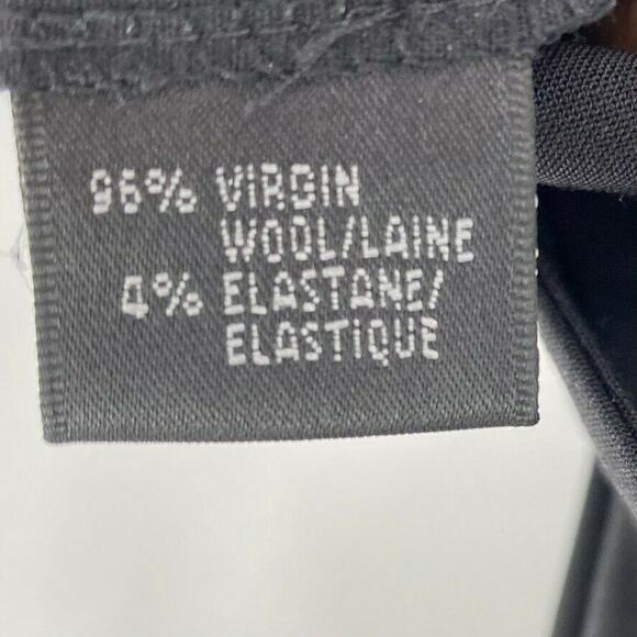 Lafayette 148 Menswear Womens Trousers Dress Pants Wool Blend Pleated Black 2 - Picture 5 of 7